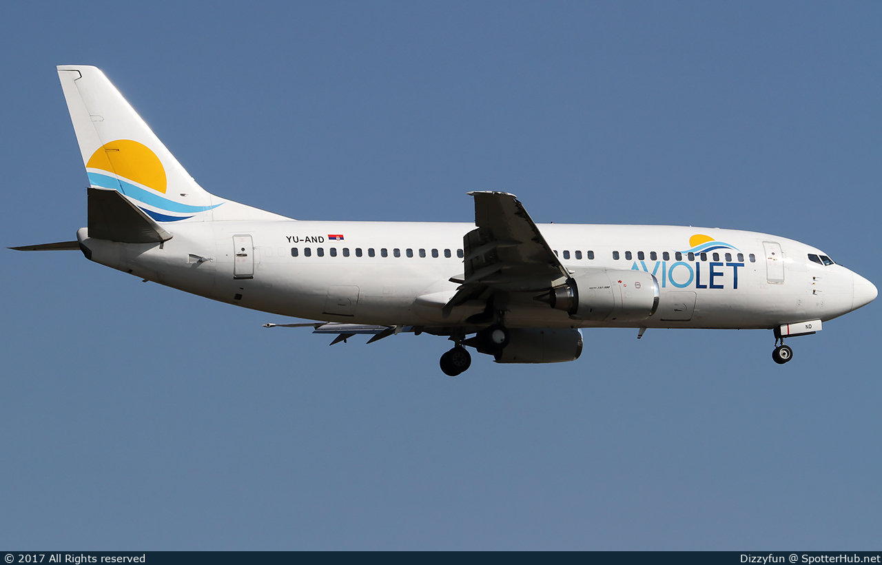Photo of YU-AND - Boeing 737-3H9 operated by Aviolet (opb Air Serbia)