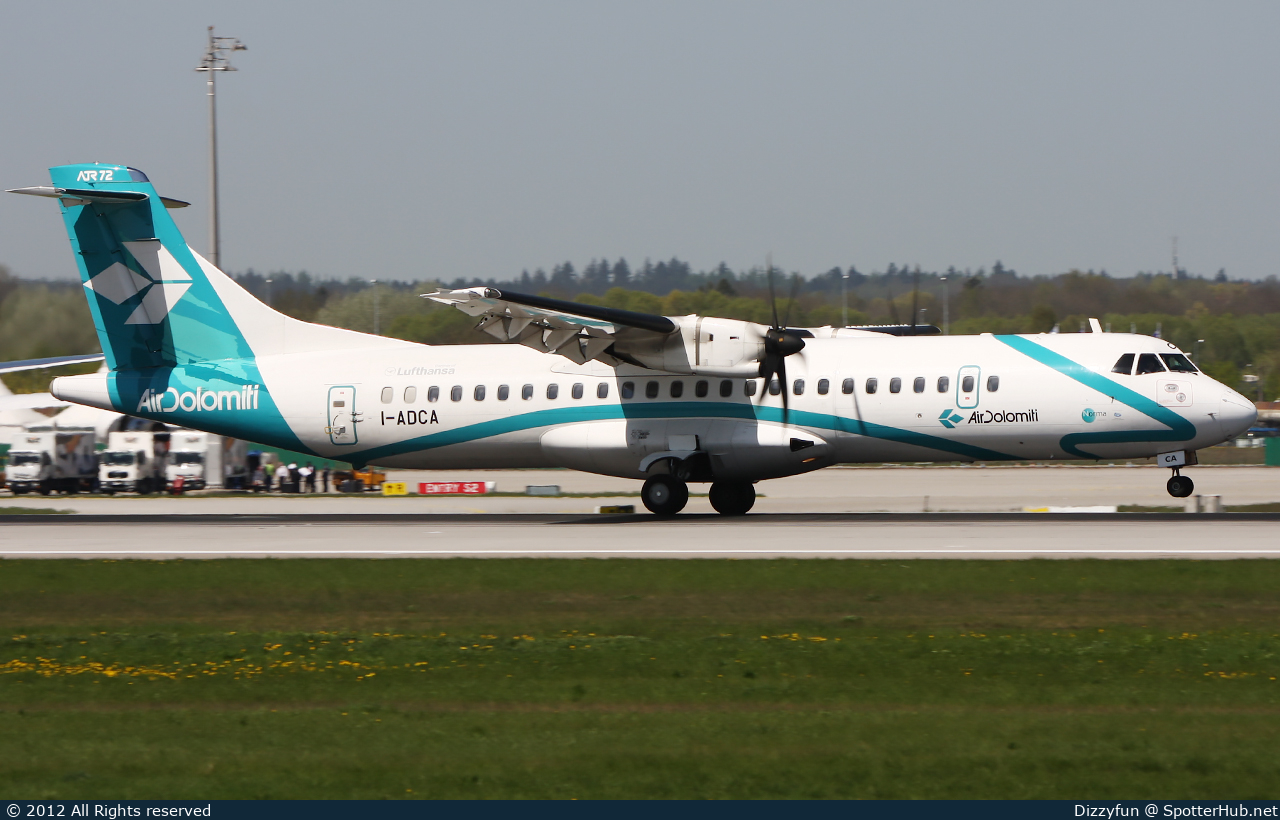 Photo of I-ADCA - ATR 72-500 operated by Air Dolomiti