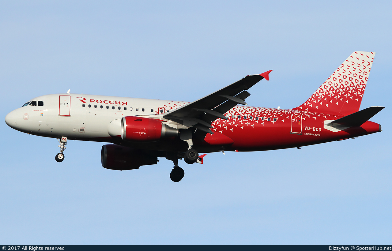 Photo of VQ-BCO - Airbus A319-111 operated by Rossiya Airlines