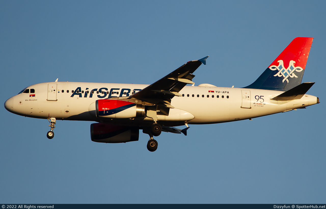 Photo of YU-APA - Airbus A319-132 operated by Air Serbia