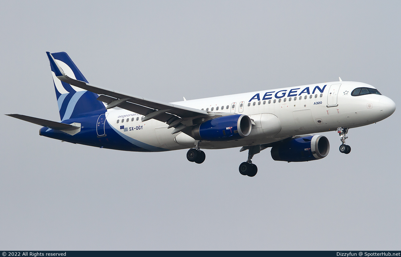 Photo of SX-DGY - Airbus A320-232 operated by Aegean Airlines
