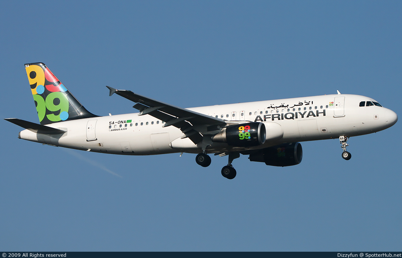 Photo of 5A-ONA - Airbus A320-214 operated by Afriqiyah Airways