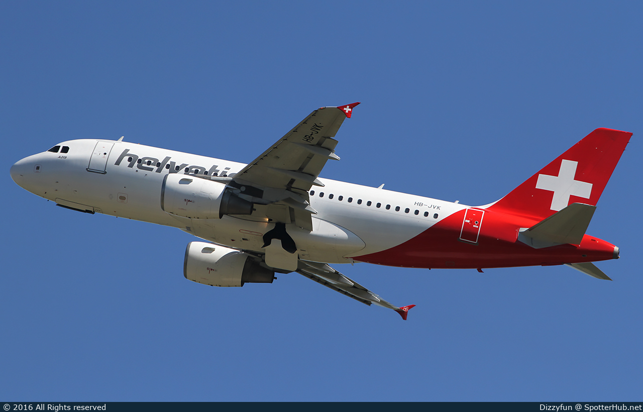 Photo of HB-JVK - Airbus A319-112 operated by Helvetic Airways