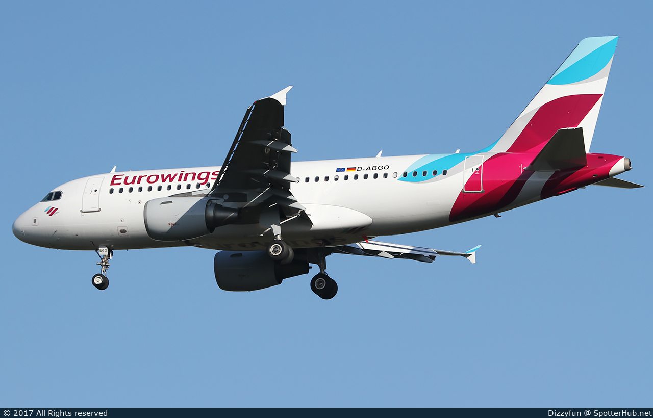 Photo of D-ABGO - Airbus A319-112 operated by Eurowings