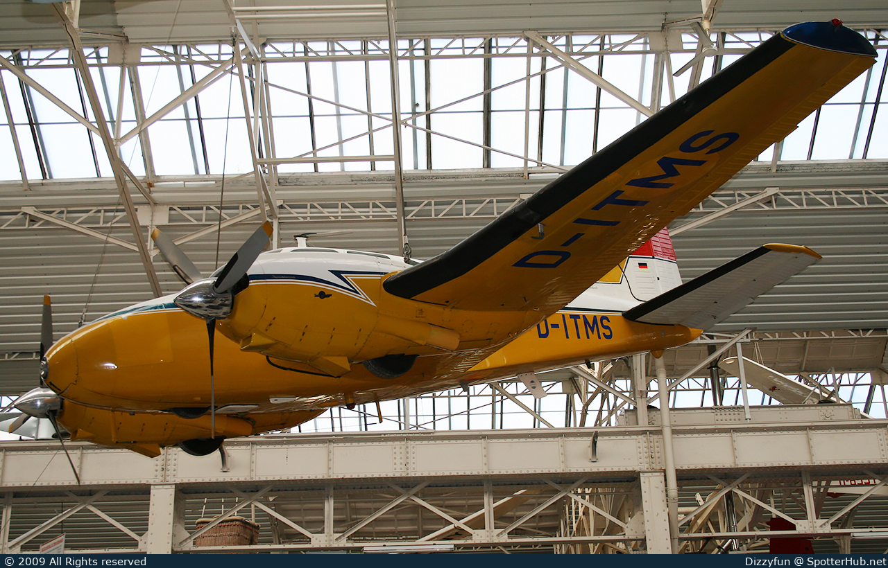 Photo of D-ITMS - Beechcraft E50 Twin Bonanza operated by Technik Museum Speyer