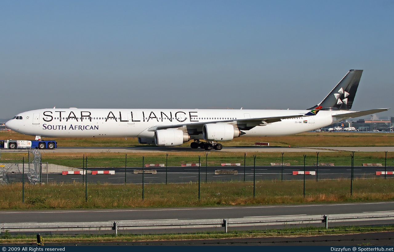 Photo of ZS-SNC - Airbus A340-642 operated by South African Airways