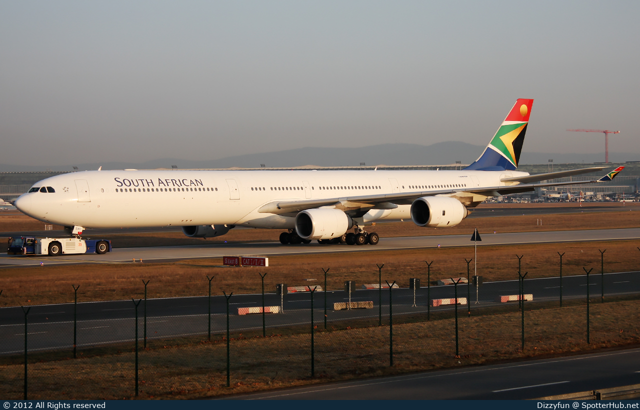 Photo of ZS-SND - Airbus A340-642 operated by South African Airways