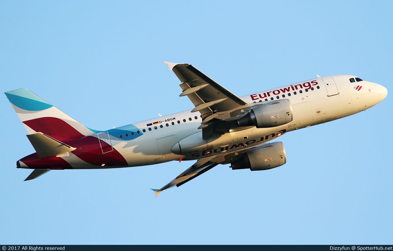 Photo of D-ABGM - Airbus A319-112 operated by Eurowings