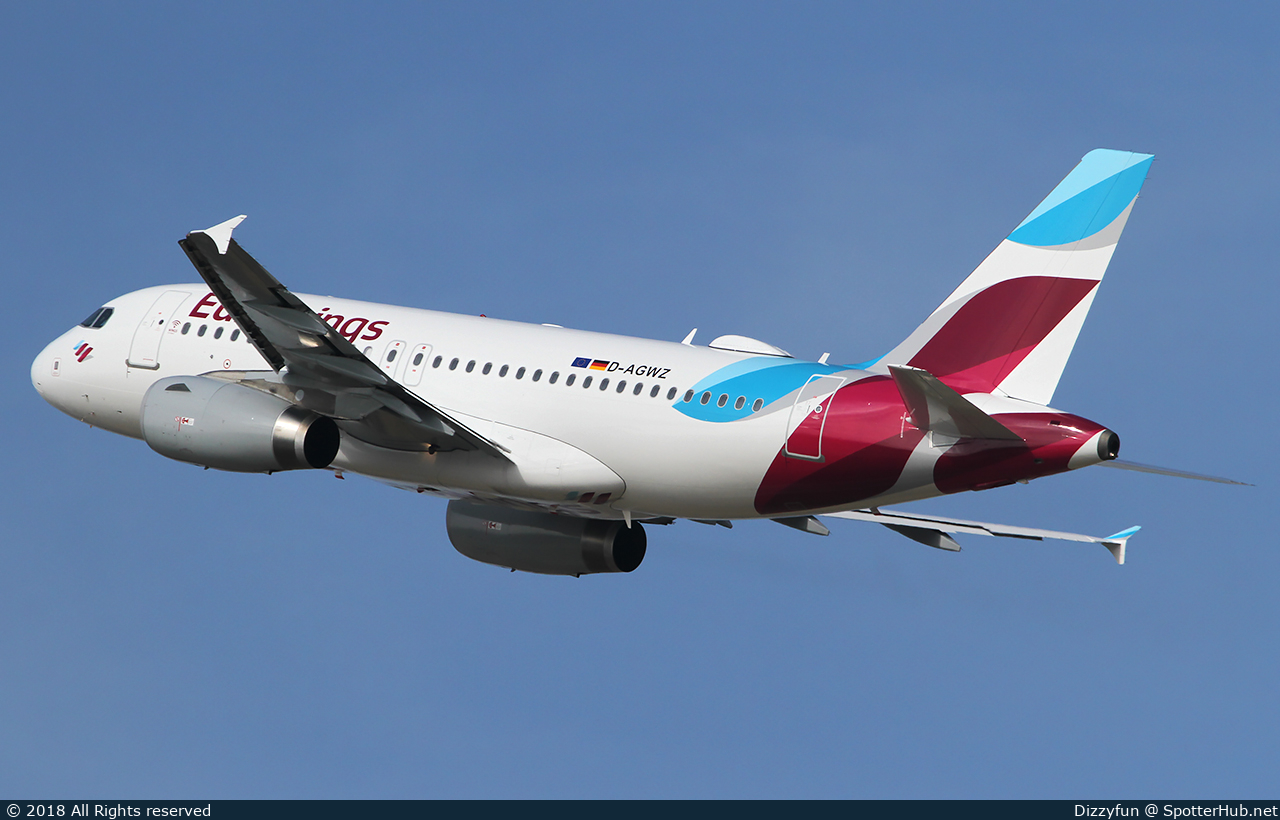 Photo of D-AGWZ - Airbus A319-132 operated by Eurowings