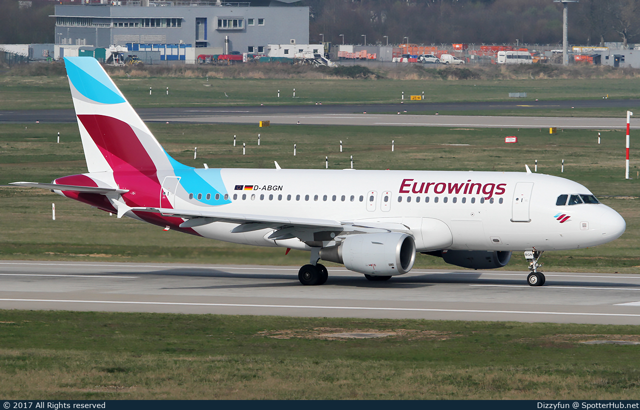 Photo of D-ABGN - Airbus A319-112 operated by Eurowings