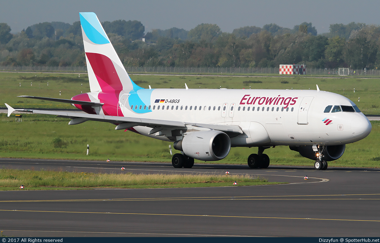 Photo of D-ABGS - Airbus A319-112 operated by Eurowings