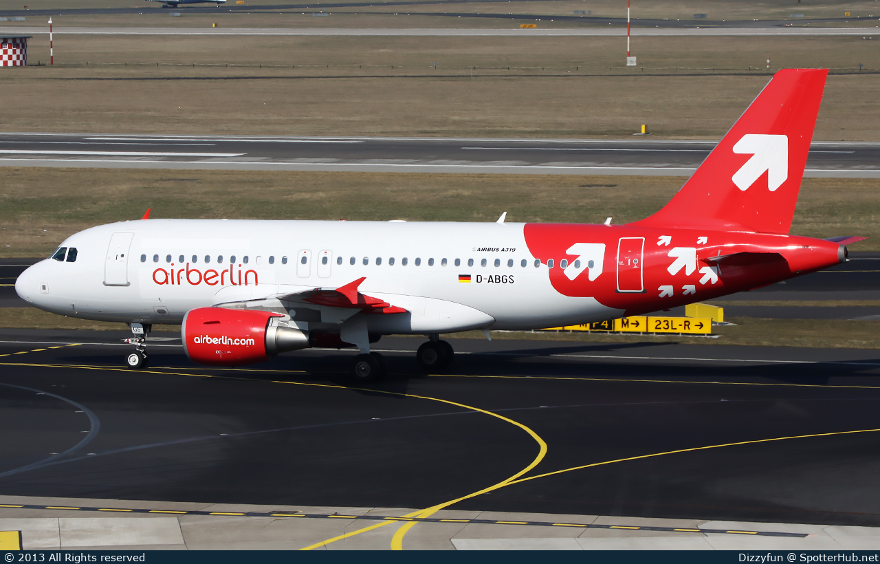 Photo of D-ABGS - Airbus A319-112 operated by Air Berlin