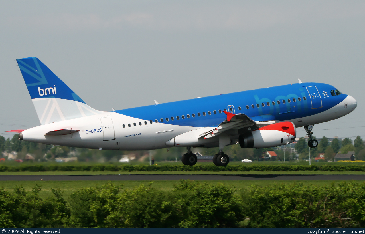 Photo of G-DBCG - Airbus A319-131 operated by bmi British Midland
