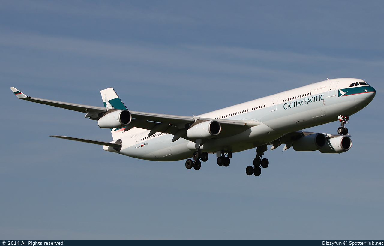 Photo of B-HXF - Airbus A340-313 operated by Cathay Pacific Airways