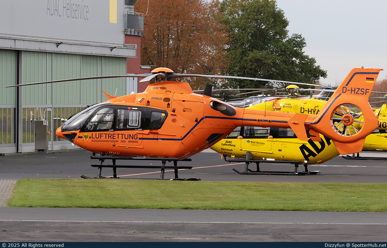 Photo of D-HZSF - Eurocopter EC135 T2+ operated by German Federal Ministry of the Interior - Luftrettung