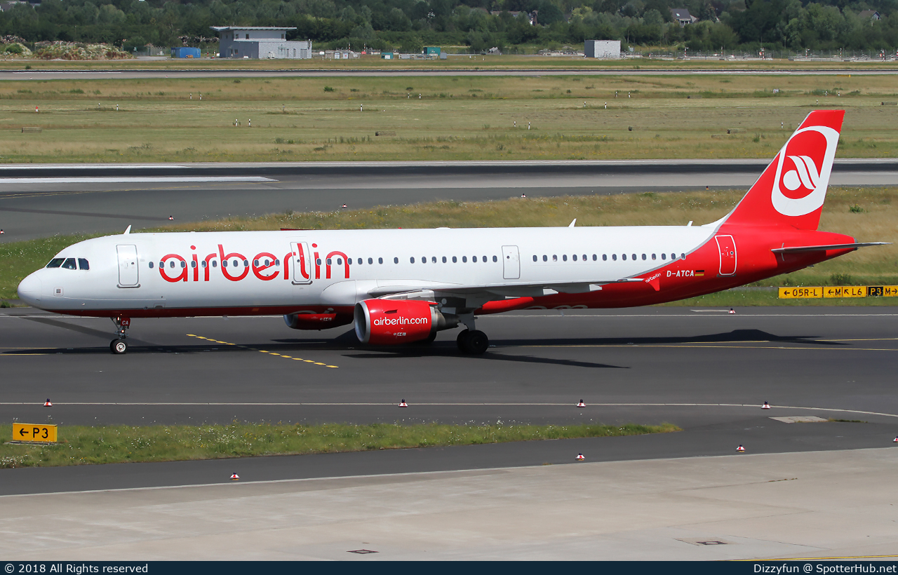 Photo of D-ATCA - Airbus A321-211 operated by Air Berlin Aviation