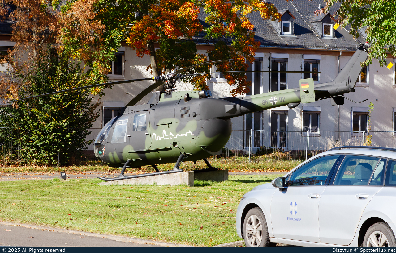 Photo of 86+92 - MBB Bo 105P1 operated by German Army