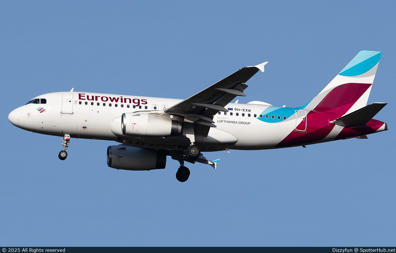 Photo of 9H-EXW - Airbus A319-132 operated by Eurowings Europe Malta