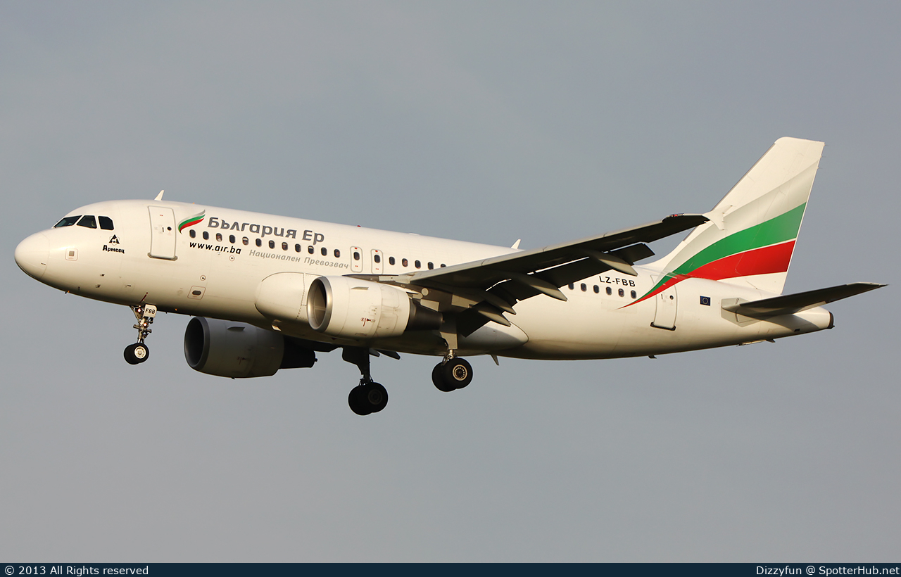 Photo of LZ-FBB - Airbus A319-112 operated by Bulgaria Air