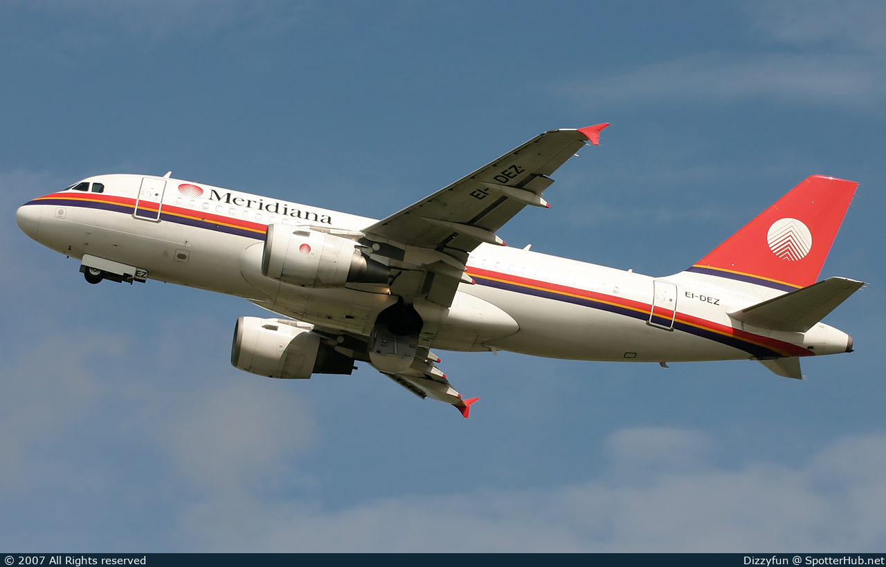 Photo of EI-DEZ - Airbus A319-112 operated by Meridiana