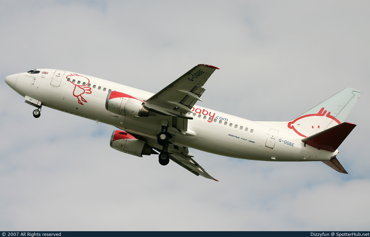 Photo of G-OGBE - Boeing 737-3L9 operated by bmibaby