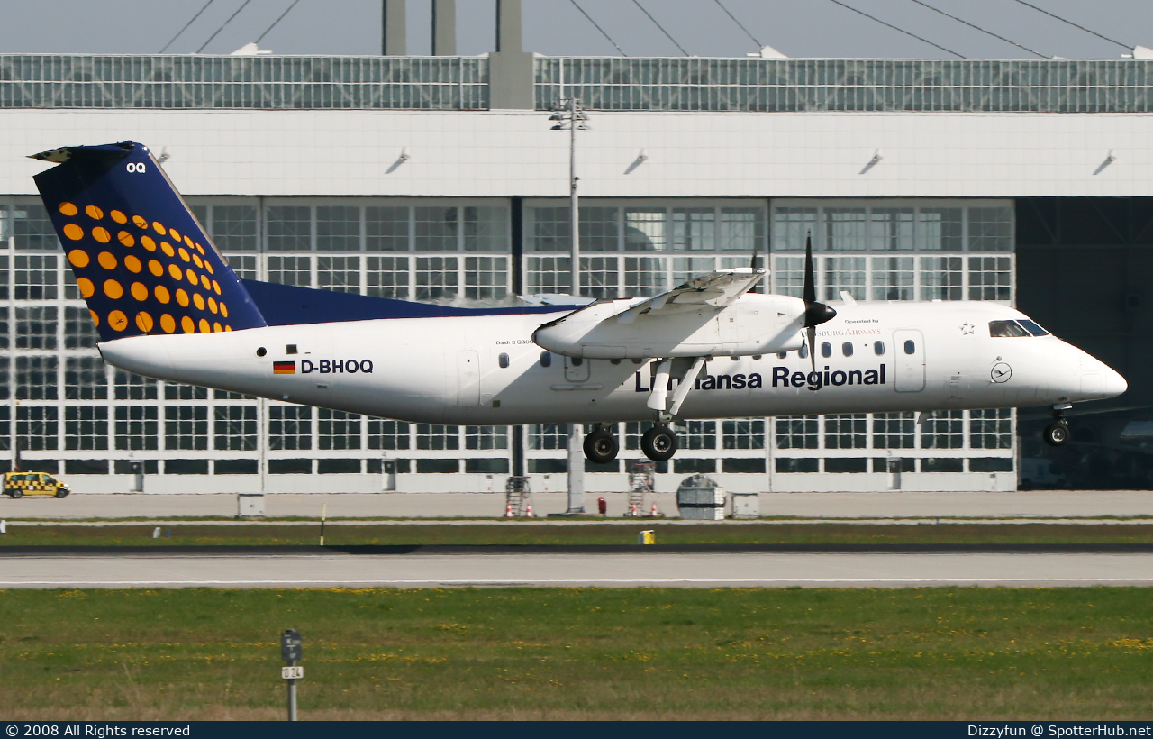 Photo of D-BHOQ - De Havilland Canada DHC-8-314Q Dash 8 operated by Lufthansa Regional (opb Augsburg Airways)