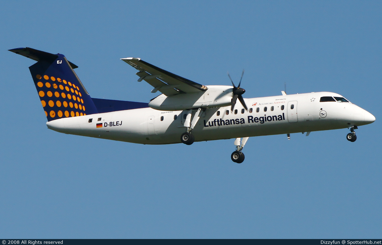 Photo of D-BLEJ - Bombardier DHC-8-314 Dash 8 Q300 operated by Lufthansa Regional (opb Augsburg Airways)