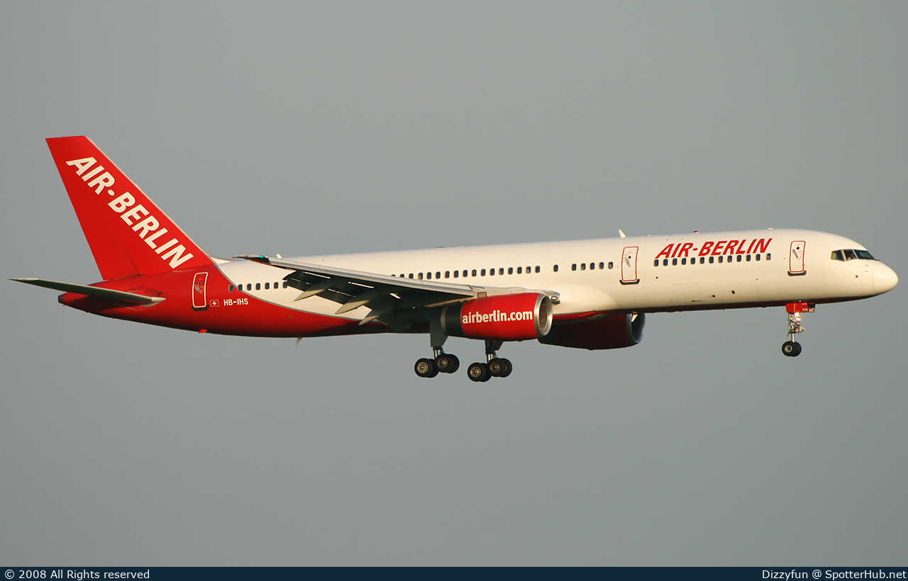 Photo of HB-IHS - Boeing 757-2G5 operated by Air Berlin (opb Belair Airlines)