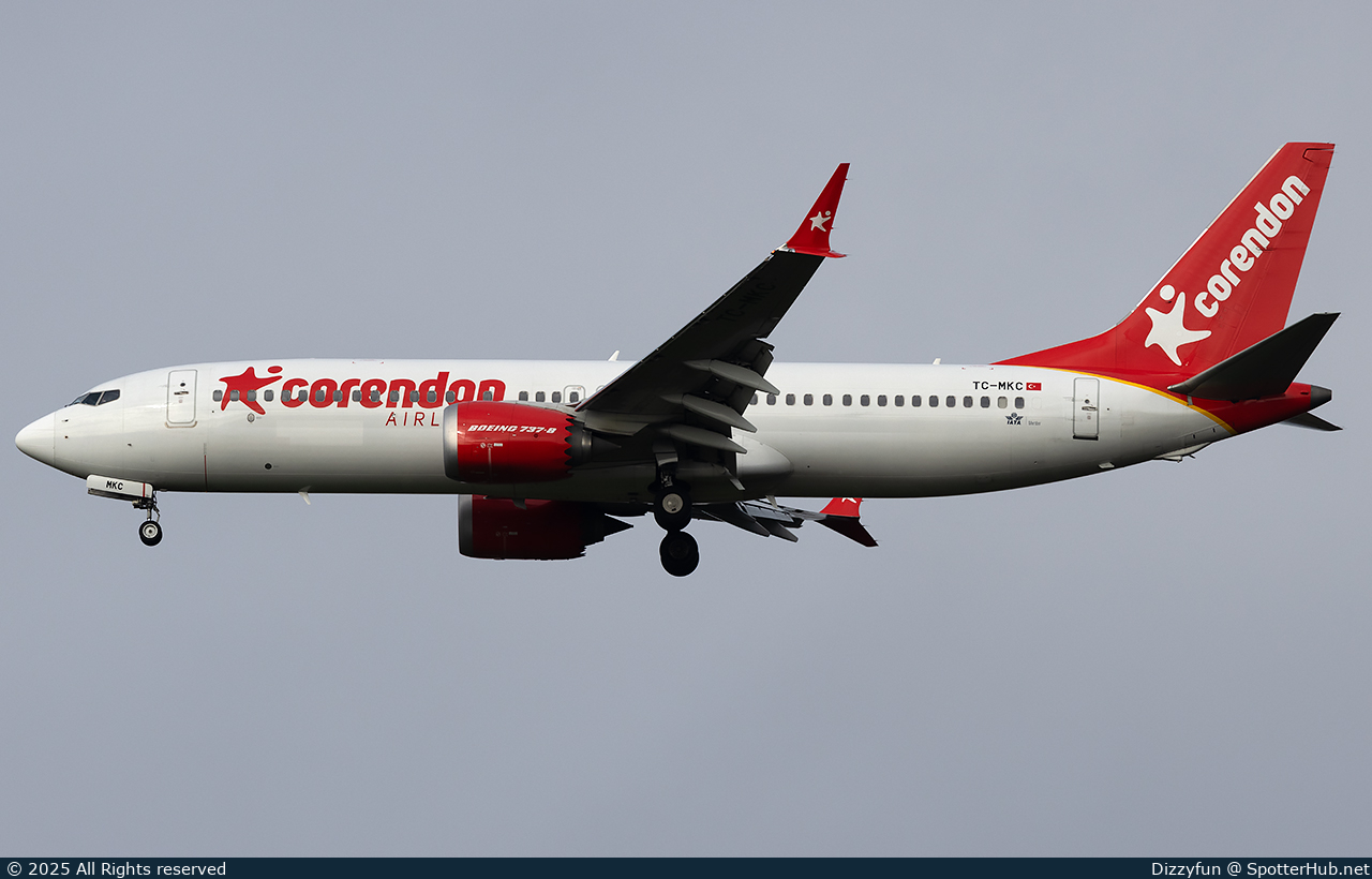 Photo of TC-MKC - Boeing 737 MAX 8 operated by Corendon Airlines