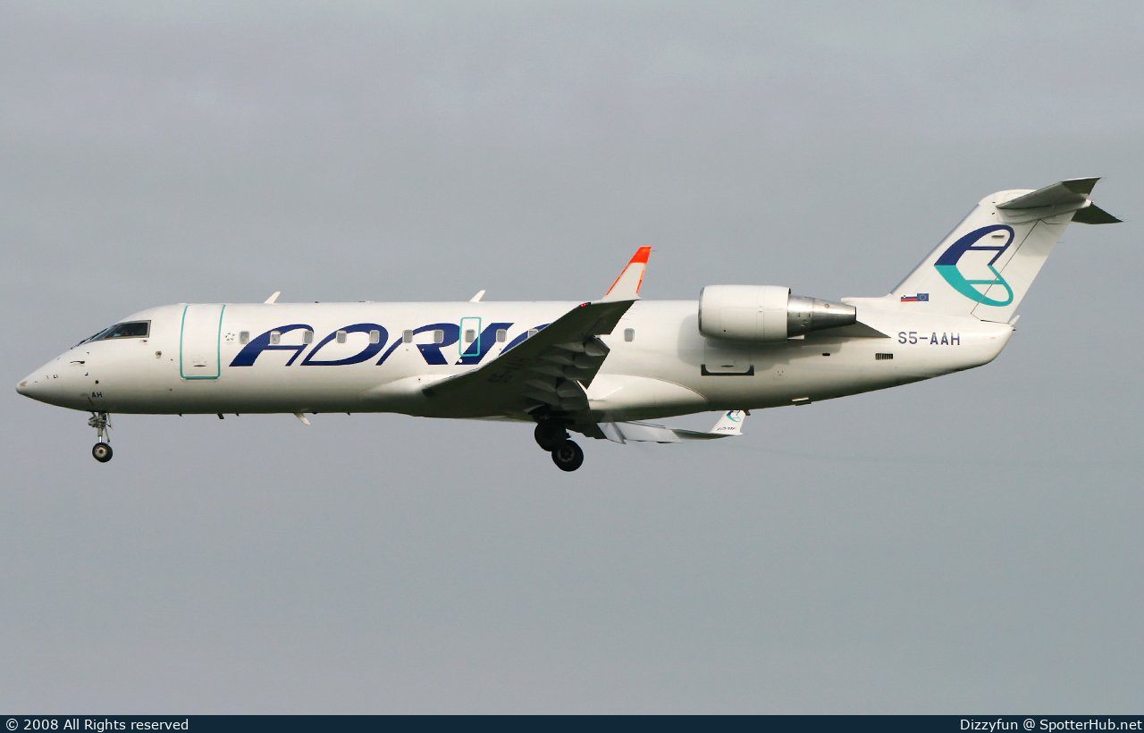 Photo of S5-AAH - Bombardier CRJ-100LR operated by Adria Airways
