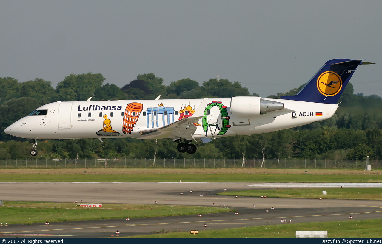 Photo of D-ACJH - Bombardier CRJ-200LR operated by Lufthansa CityLine