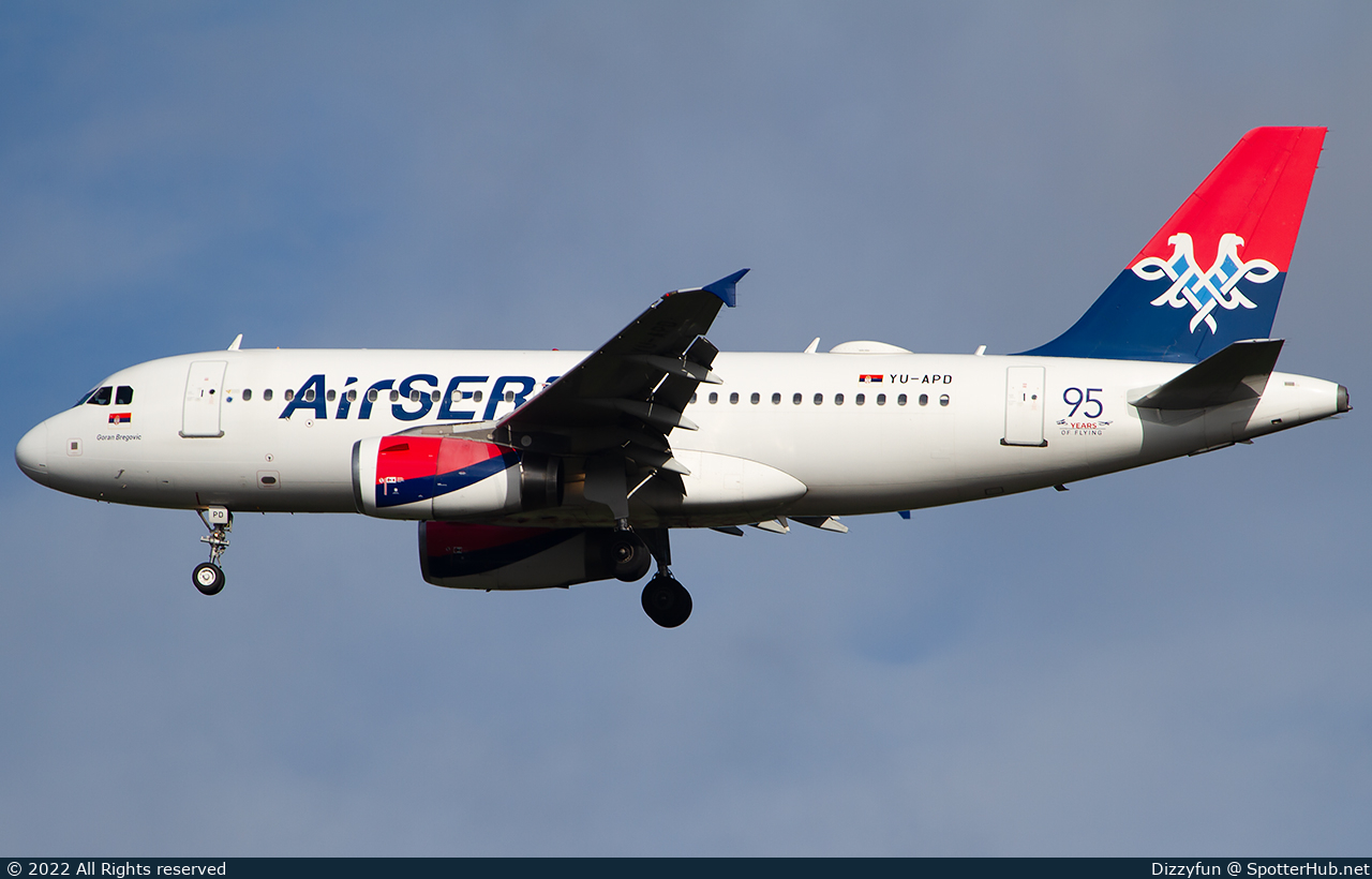 Photo of YU-APD - Airbus A319-132 operated by Air Serbia