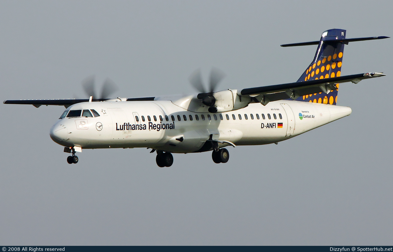 Photo of D-ANFI - ATR 72-500 operated by Lufthansa Regional (opb Contact Air)
