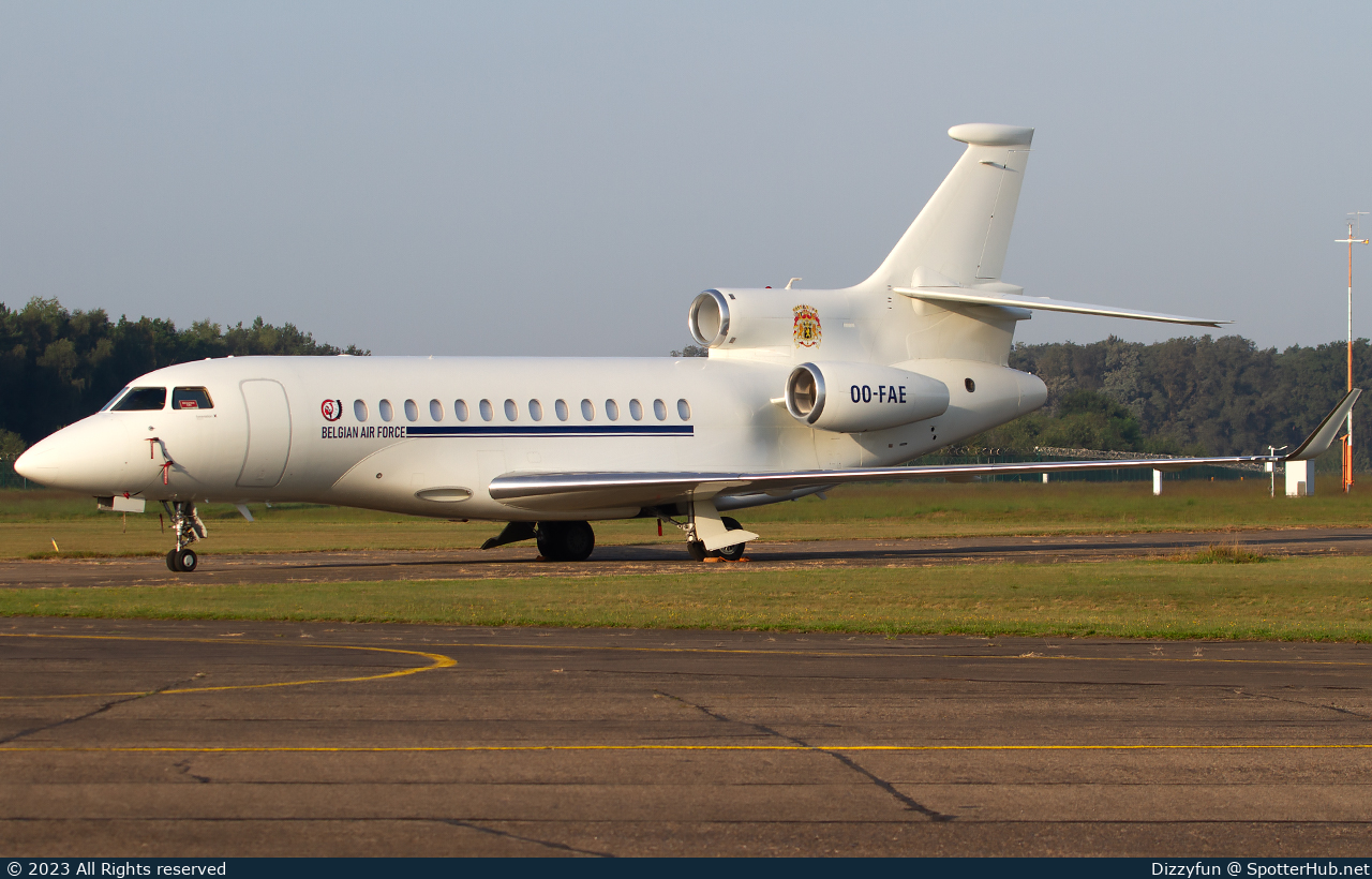 Photo of OO-FAE - Dassault Falcon 7X operated by Belgian Air Force (opb Luxaviation Belgium)
