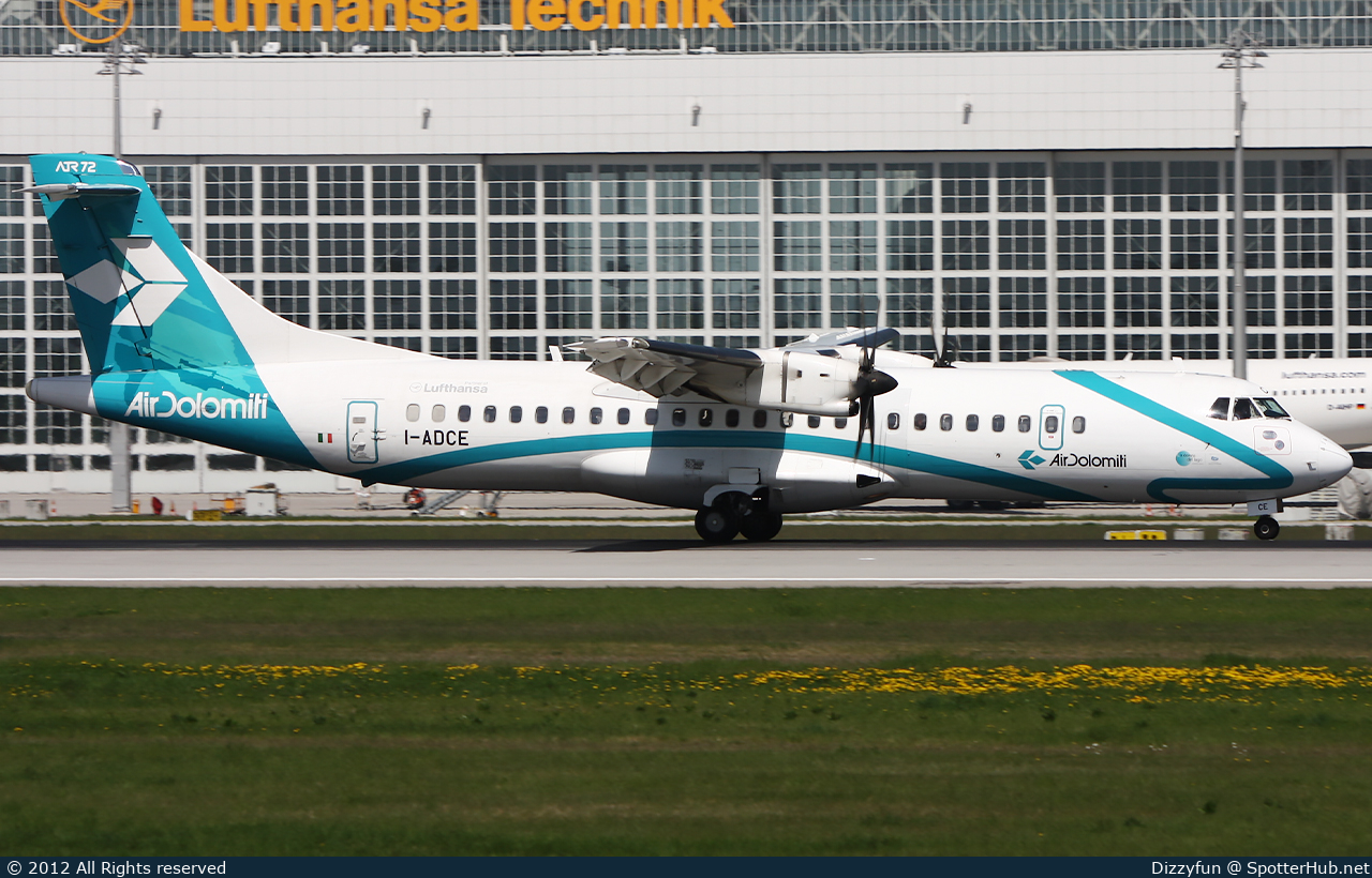 Photo of I-ADCE - ATR 72-500 operated by Air Dolomiti