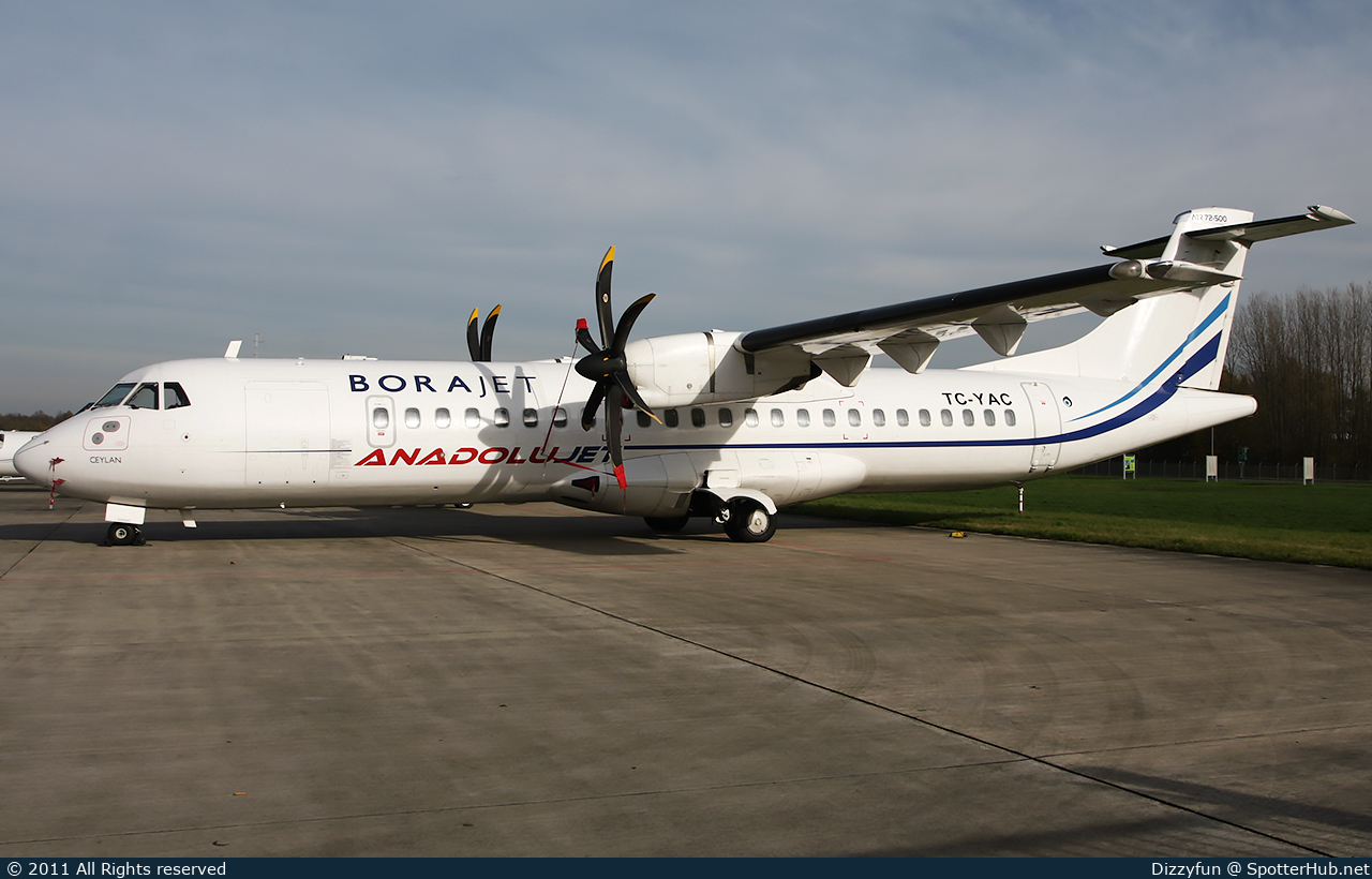 Photo of TC-YAC - ATR 72-500 operated by AnadoluJet (opb BoraJet)