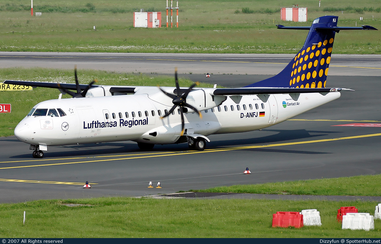 Photo of D-ANFJ - ATR 72-500 operated by Lufthansa Regional (opb Contact Air)
