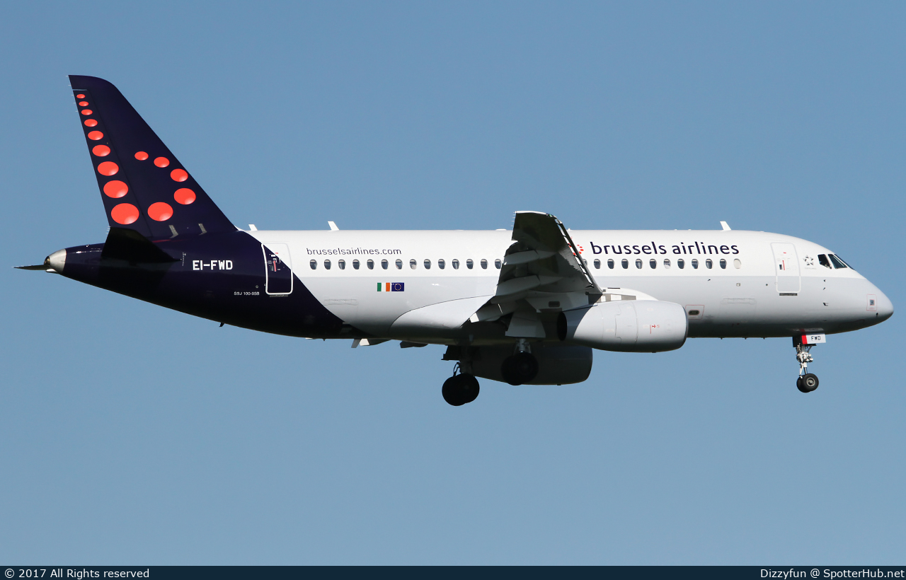 Photo of EI-FWD - Sukhoi Superjet 100-95B operated by Brussels Airlines (opb CityJet)