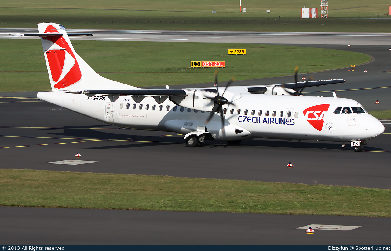 Photo of F-GRPK - ATR 72-500 operated by CSA Czech Airlines (opb Air Corsica)