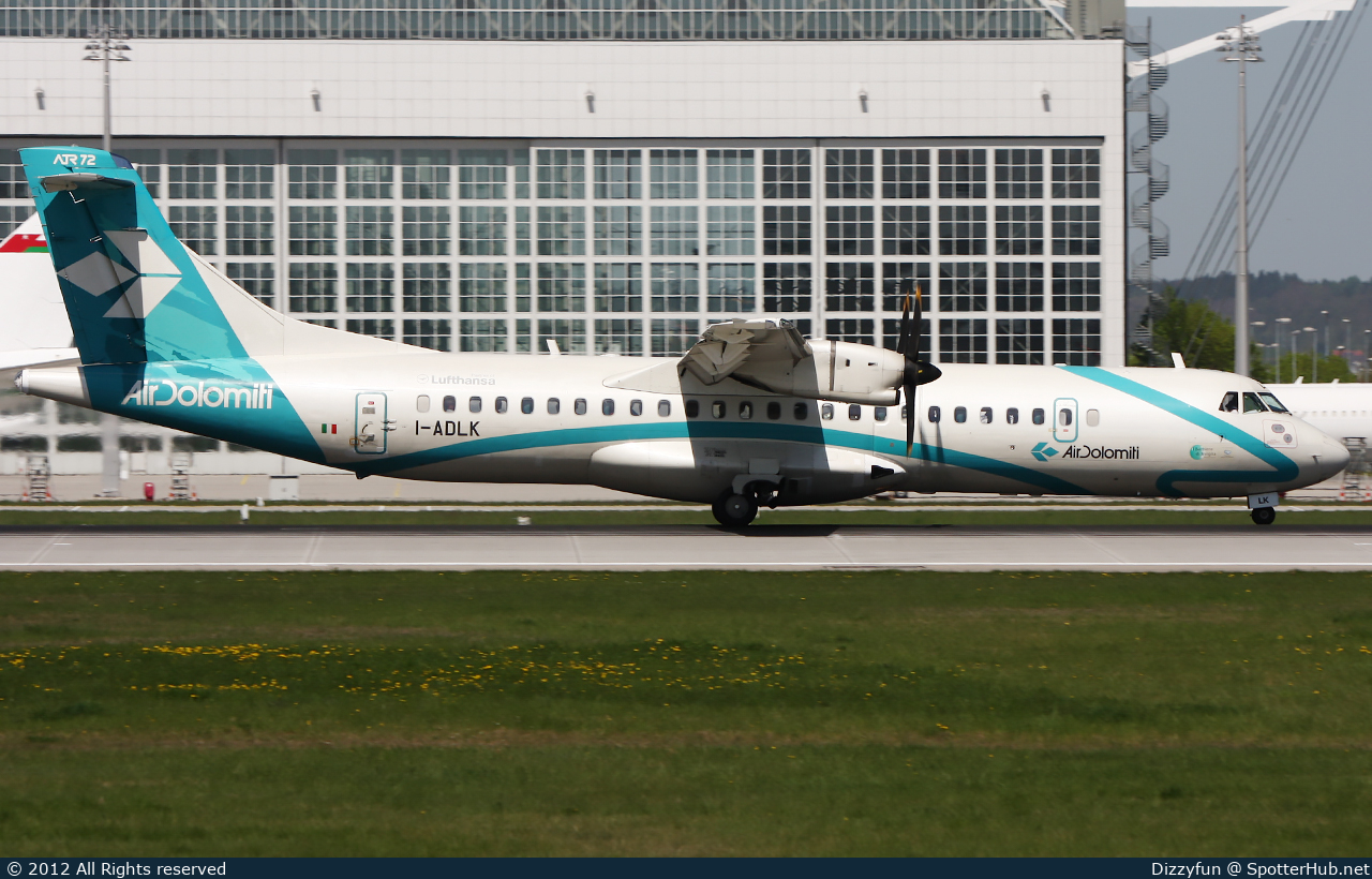 Photo of I-ADLK - ATR 72-500 operated by Air Dolomiti