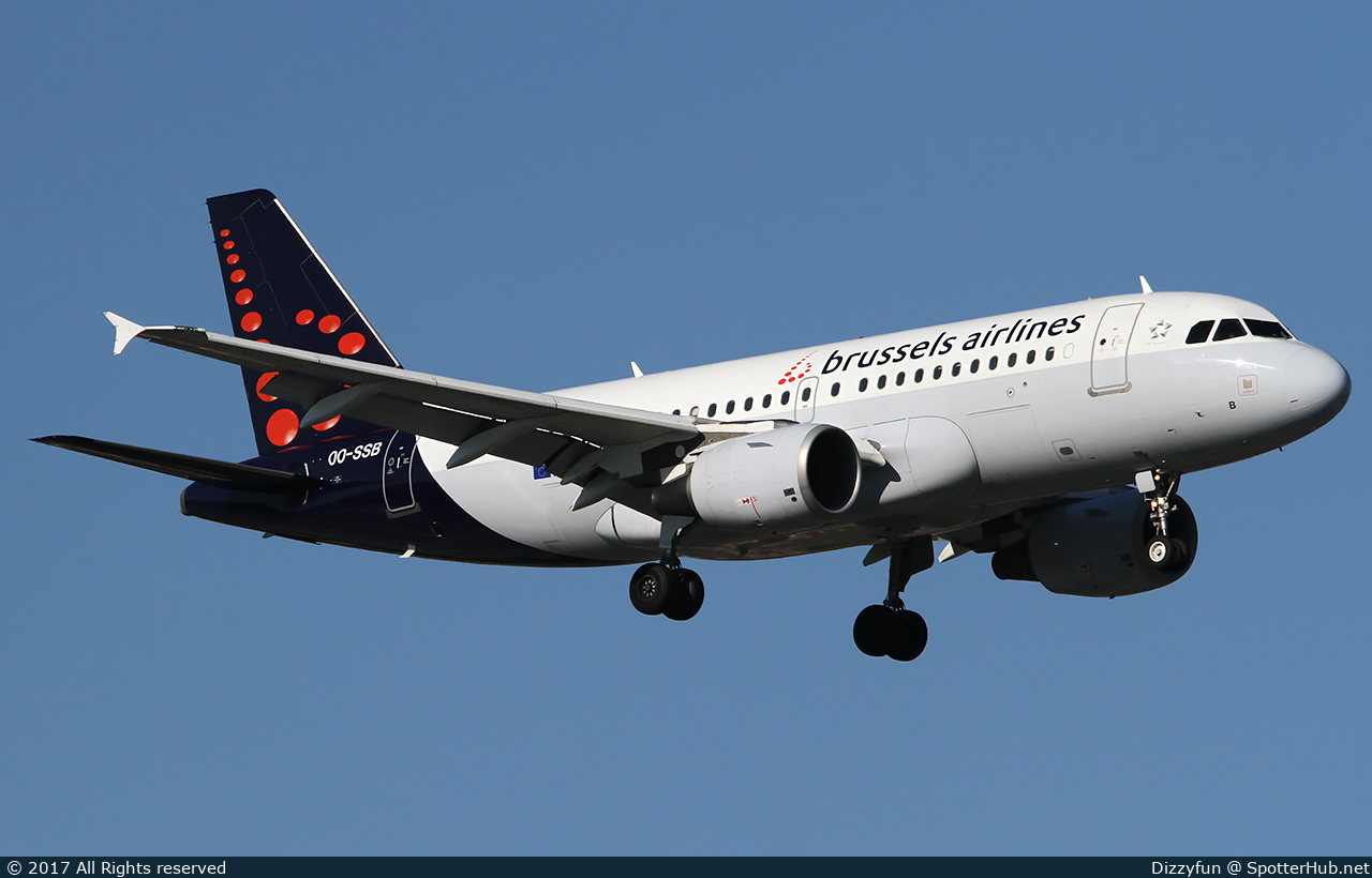 Photo of OO-SSB - Airbus A319-111 operated by Brussels Airlines