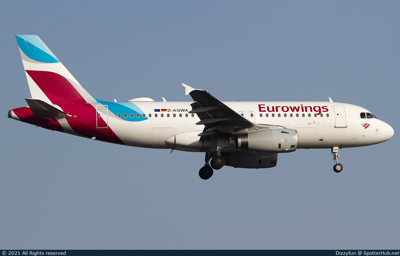 Photo of D-AGWA - Airbus A319-132 operated by Eurowings