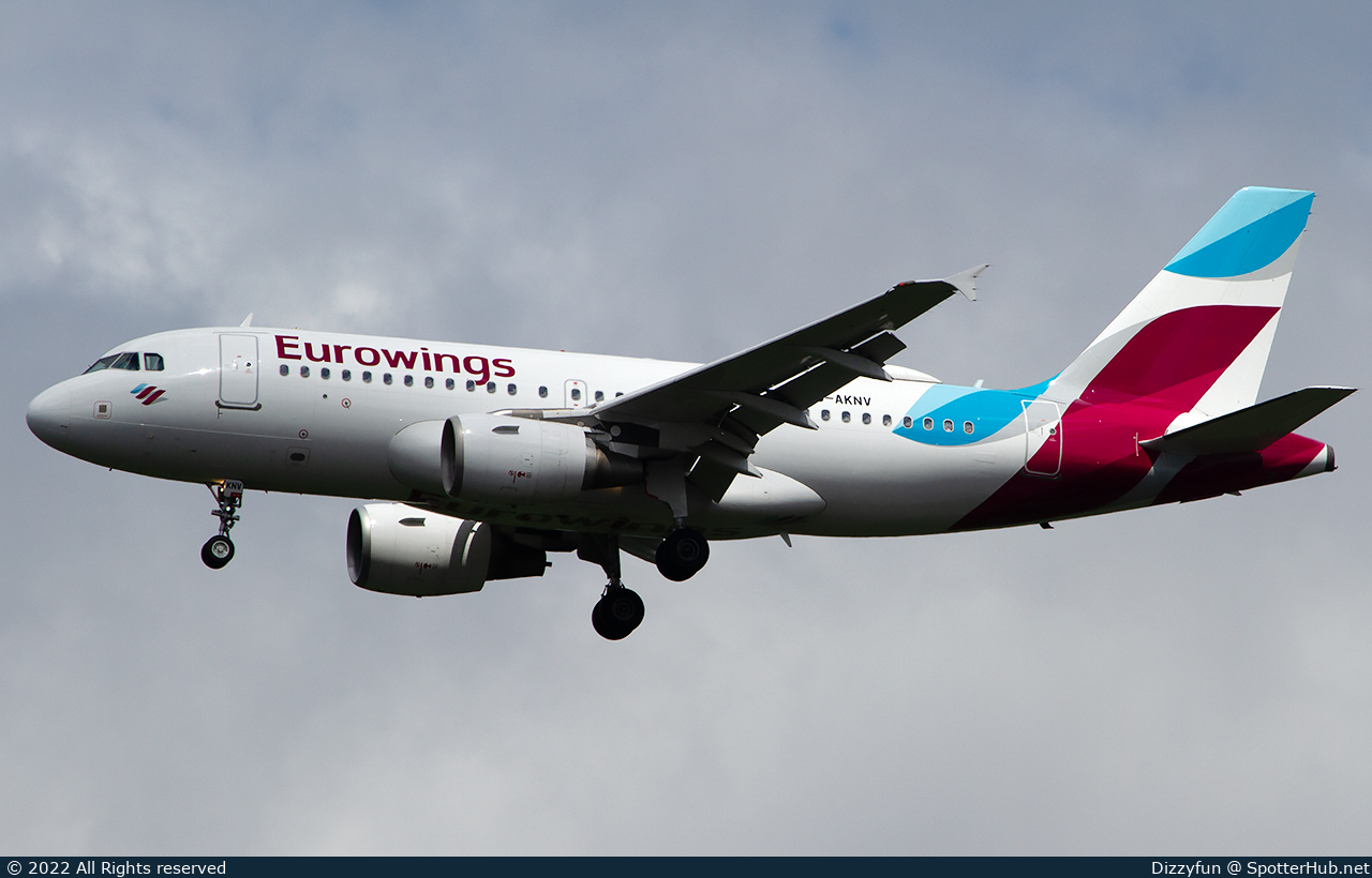 Photo of D-AKNV - Airbus A319-112 operated by Eurowings