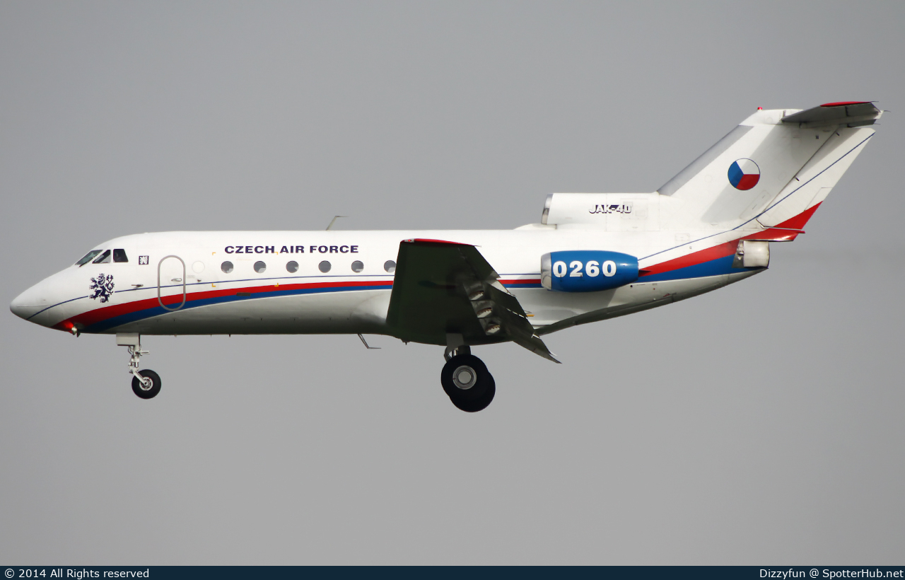 Photo of 0260 - Yakovlev Yak-40 operated by Czech Air Force