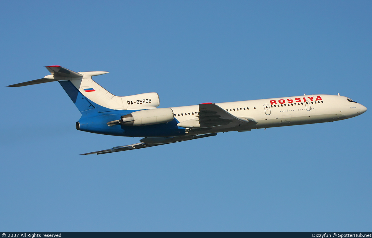 Photo of RA-85836 - Tupolev Tu-154M operated by Rossiya Airlines