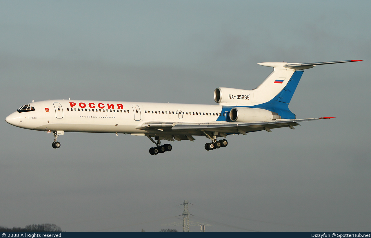 Photo of RA-85835 - Tupolev Tu-154M operated by Rossiya Airlines