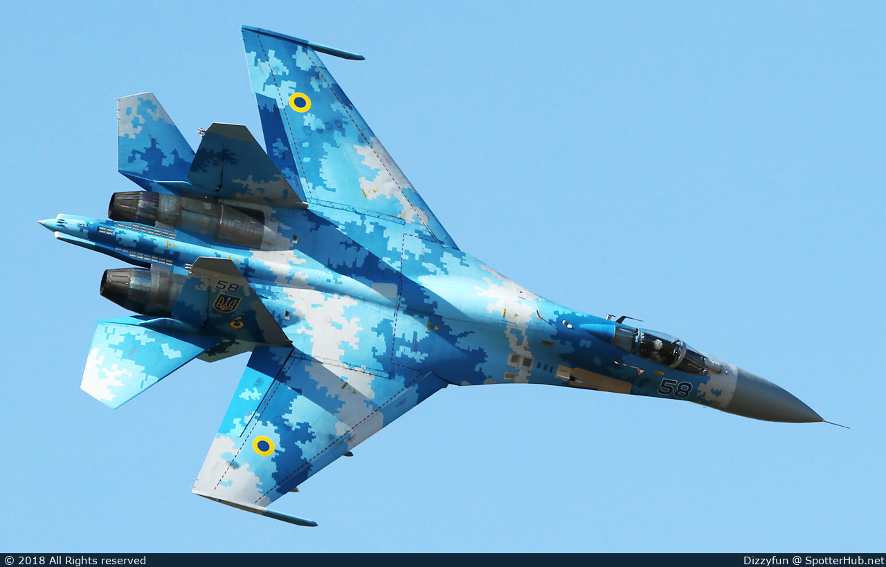 Photo of 58 - Sukhoi Su-27P1M Flanker operated by Ukrainian Air Force