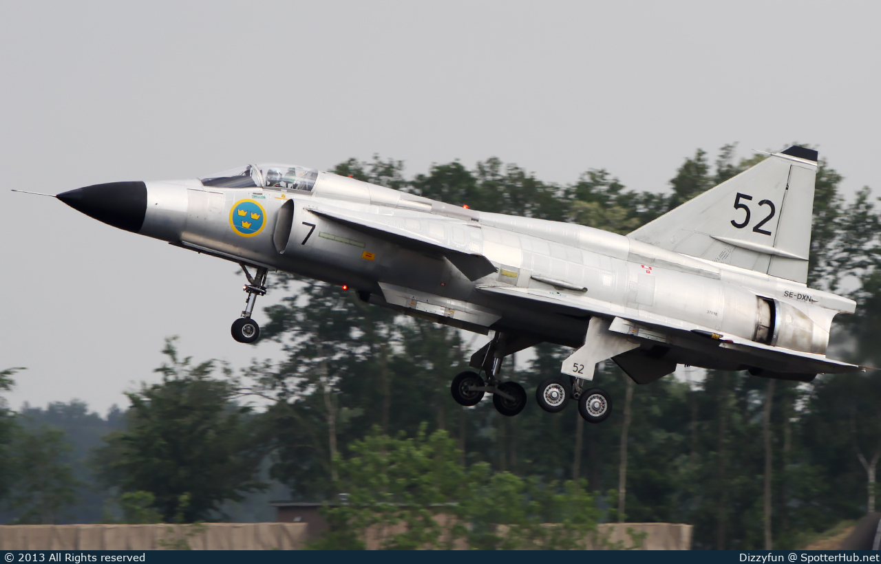 Photo of SE-DXN - Saab AJS 37 Viggen operated by Swedish Air Force Historic Flight