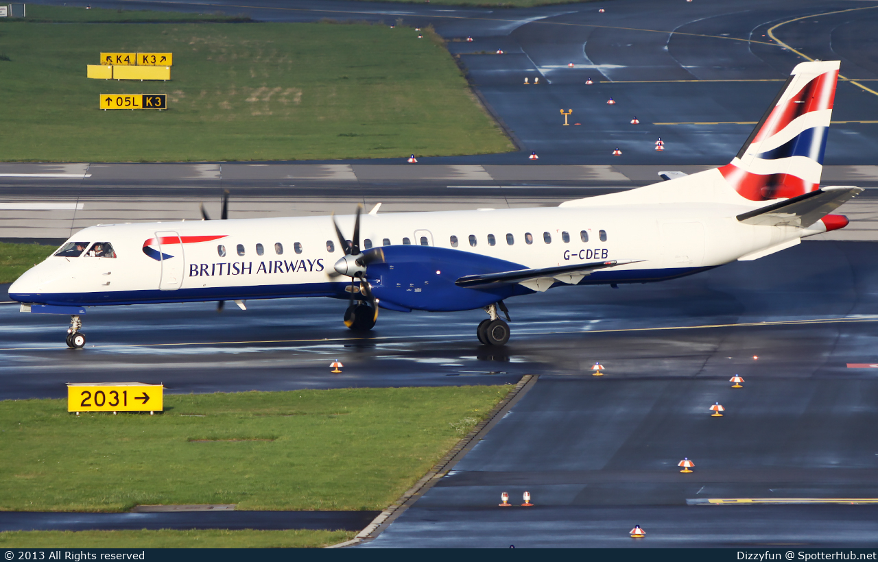Photo of G-CDEB - Saab 2000 operated by BA CityFlyer