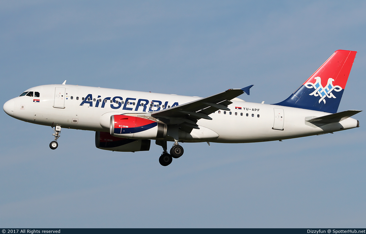 Photo of YU-APF - Airbus A319-132 operated by Air Serbia
